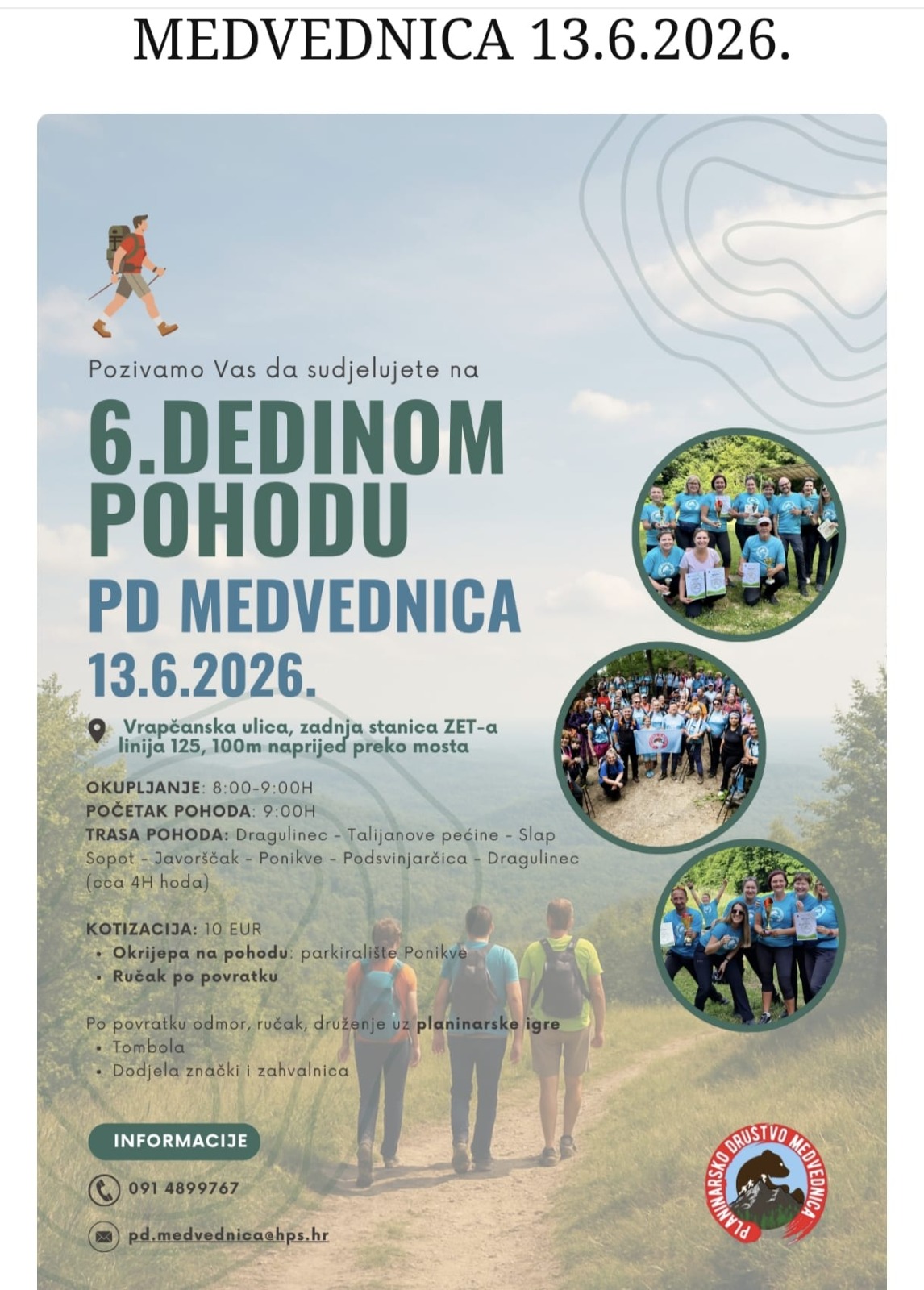 🥾  13.06.2026. "Dedin pohod"